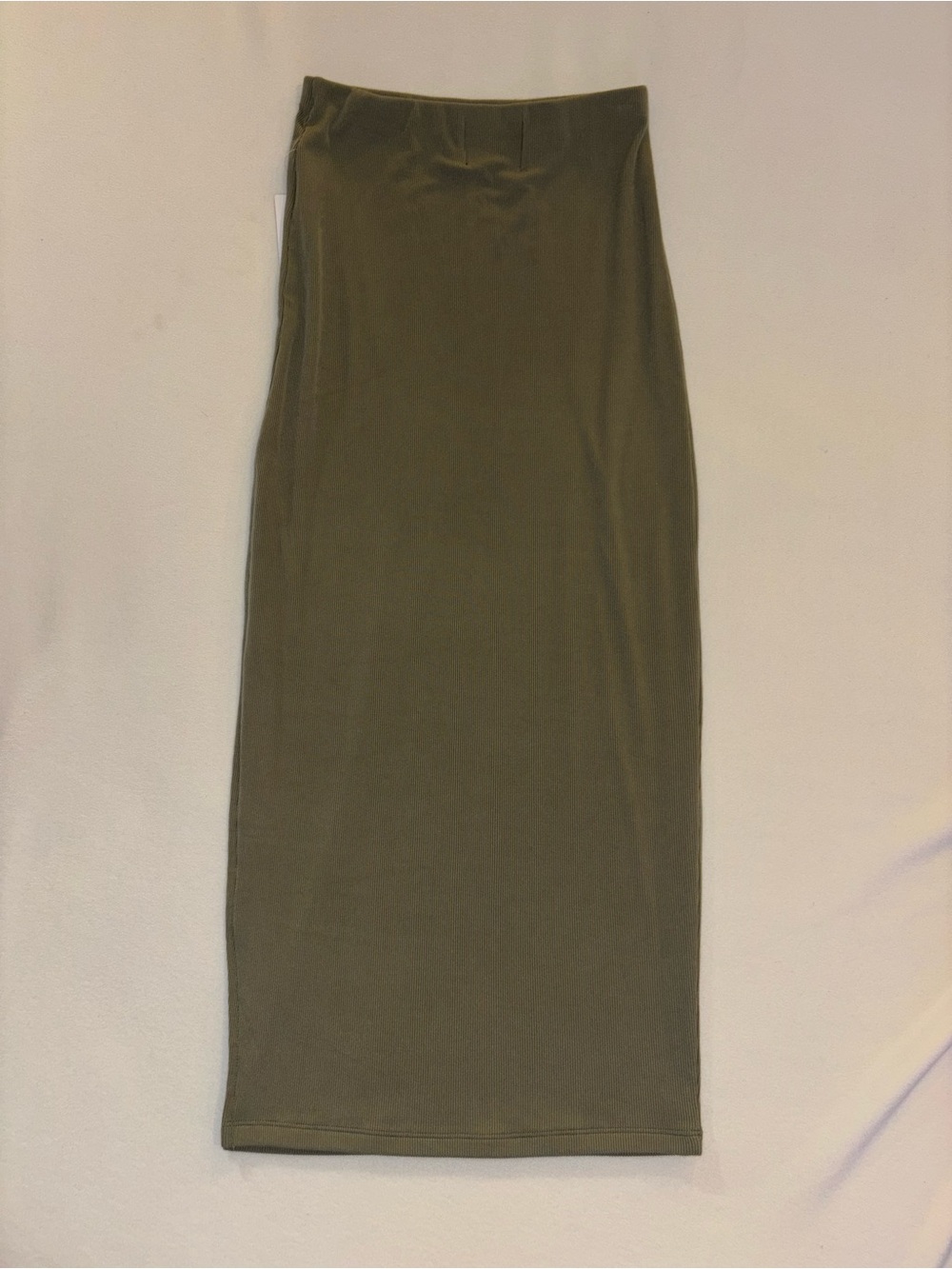 NWT Side Slit J For Justify Olive Ribbed Midi Skirt Medium - Picture 10 of 10